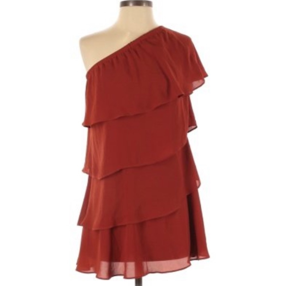 Alice & UO One Shoulder Ruffle Dress